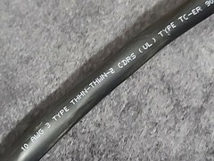 SP Cable 10/3C Tray Cable TC-ER THHN/THWN-2 Direct Burial TC 600V E2 Black /25ft