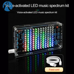 LED Music Spectrum DIY Kit Voice Control Dynamic Dot Matrix Spectrum Screen 5V