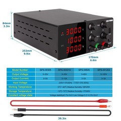 DC Power Supply 30V 10A 300W Workbench Voltage and Current Regulator