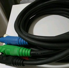Hubbell 10 Ft Cam Lock Type SC 2/0 Generator Power Feeder Cable Set Of 5