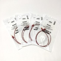 Lot of 4 Pomona 1081-24-2 Stackable Mini Banana Plug Patch Cords, Red, 24″ L