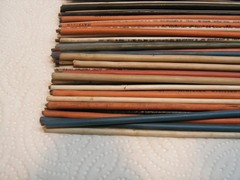 VINTAGE 66 Pieces 12 1/4″+ Long 12 Gauge Copper Wire. In Homemade Tube Various C