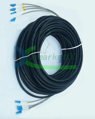 1pc Field Outdoor LC-LC UPC 4 Strand 9/125 Single Mode Fiber Patch Cord 200M#lin