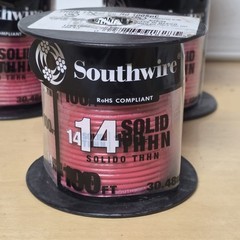 4 Pack, Southwire 100 Ft Red 14AWG THHN Solid Copper Insulated Wire 11581642