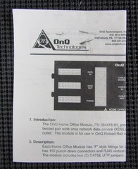 ONQ 364415-01 CAT5E ED-D 4101 YCO100 HOME OFFICE MODULE – NEW IN BOX