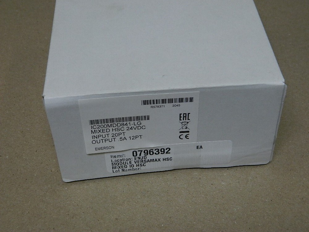 GE Fanuc IC200MDD841 LG Mixed HSC 24VDC Input 20PT Output .5A 12PT Emerson NEW