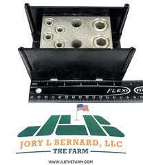 BURNDY, BDB-24-500-1, LOT OF 2, VERSI-POLE POWER DISTRIBUTION BLOCK, 1 POLE, NEW