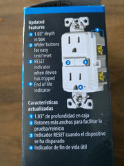 New EATON TWRGF15W Tamper & Weather Resistant Slim White GFCI Receptacle