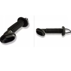25mm x 39mm Car Harness Wiring Door Tube Rubber Sleeve Dust-proof Oval Black