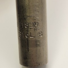 Stuffing Tube Assembly 90 Degree M24235/18-182M W/Nut & Ring 316 SS Size B