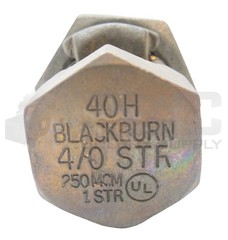 BLACKBURN 40H SPLIT BOLT CONNECTOR, LOT OF 4, 4/0 STR, 250MCM, 1 STR