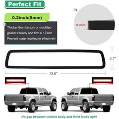 3rd Third Brake Light Seal Gasket Compatible with 1500 2009 to 2018, 2500 black