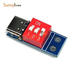Type-C PD Fast Charging Decoy Trigger Module 5V 9V 12V 20V Adjustable Voltage 5A