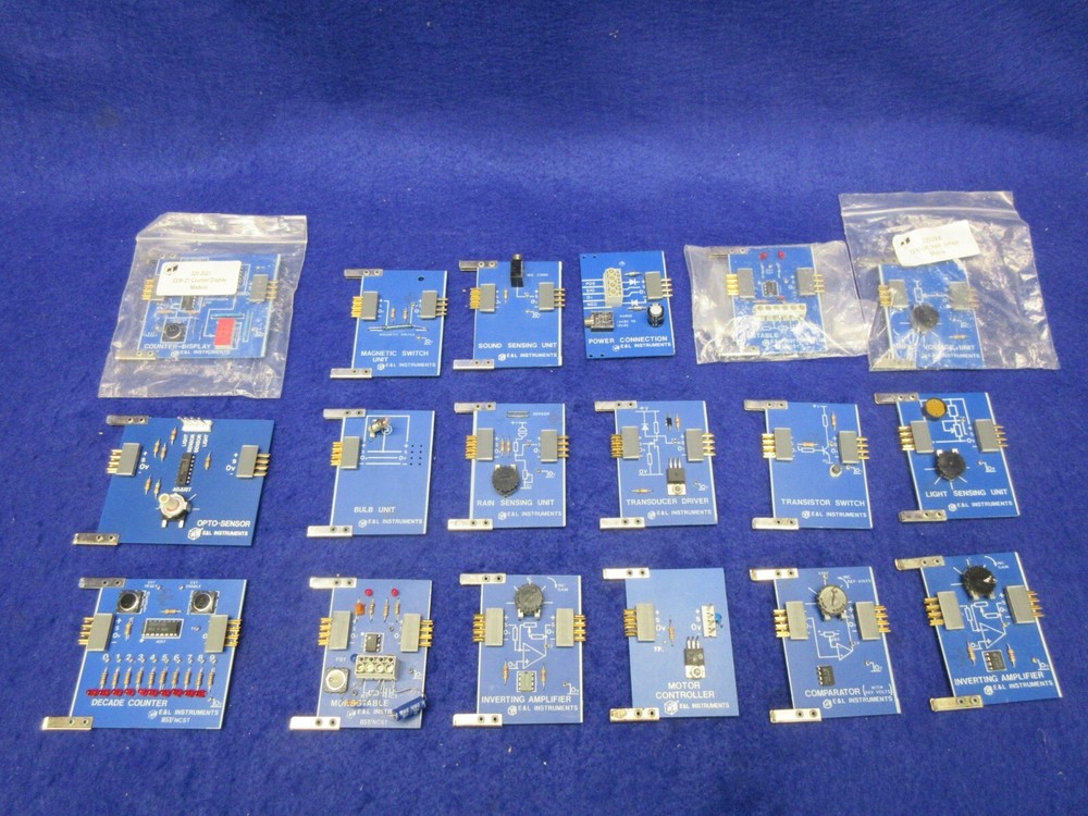 Huge lot Electronic Circuit Training modules E&L Instruments breadboard learning