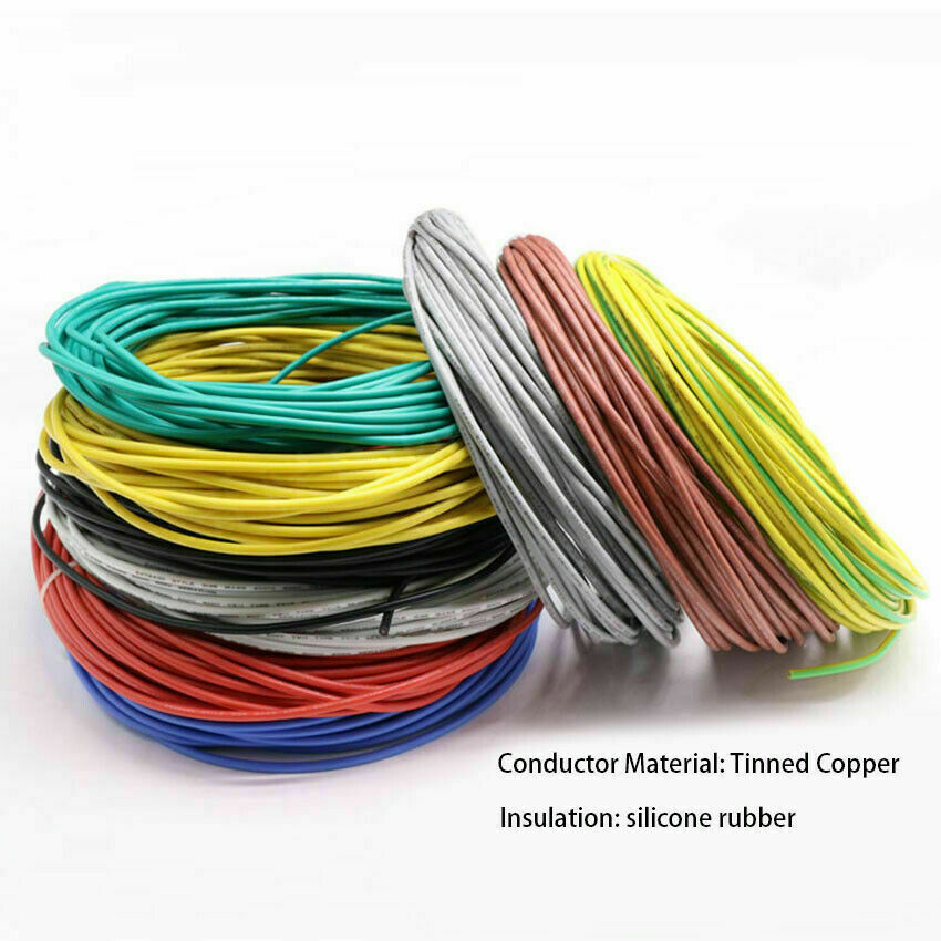 5M Single Core Stranded Cable Wall Wire Flexible Silicone Wire Cable AWG Colours