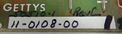 GETTYS, AC SERVO CONTROL CARD, 11-0108-00, 11-0108-101, REV. C