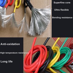 Red UL Ultra Flexible Silicone Cable Model Wire 0.08mm Tinned Copper 200℃/600V