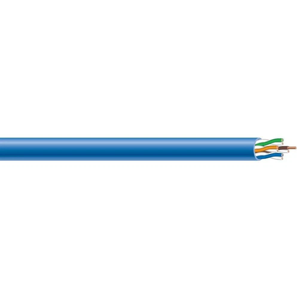 Southwire 300 ft. Blue 24/4 Solid CU CAT5e CMP (Plenum) Data Cable
