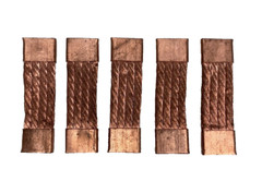 Lot Of 5, Braided 3″ X 7/8″ Copper Flexible Connector Flat