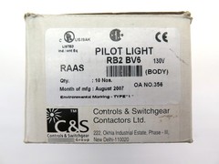 RAAS Controls RB2BV6 Shamrock Controls Pilot Light Body