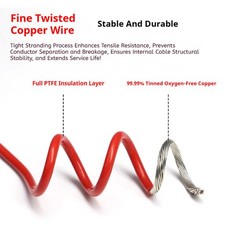 PTFE Cable Wire 10 11 12 14 16 18 20 22 24-30AWG Flexible Tinned Copper UL1332
