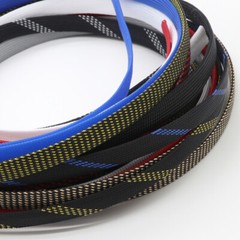 20mm Width Coloured PET Expandable Braid Sleeving Cable Wire Sleeve Sheath Dense