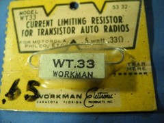 WT33 – WORKMAN – CURRENT LIMITING RESISTOR (FREE & FAST SHIPPING!)