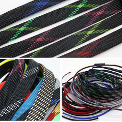 PET Expandable Braided Cable Tidy Sleeving Wire Harness Flexible Various Colours