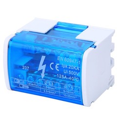 Terminal Block Distribution Box On DIN Rail Compact Universal Connector For