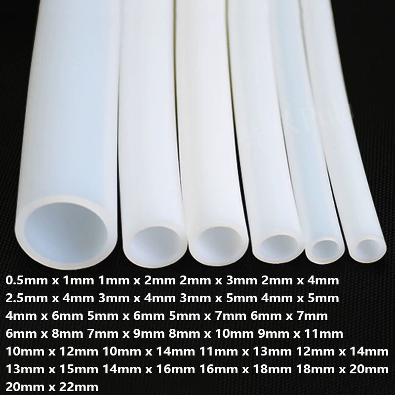 1 Meter ID 0.5-20mm Milky White PTFE Tube 3D Printer Accessory Conduit OD 1-22mm