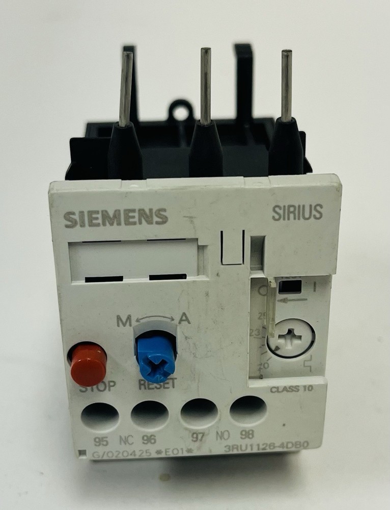 SIEMENS SIEMENS INDUSTRY NO. 3RU1126-4DB0 OVERLOAD RELAY IEC 20 – 25AMP