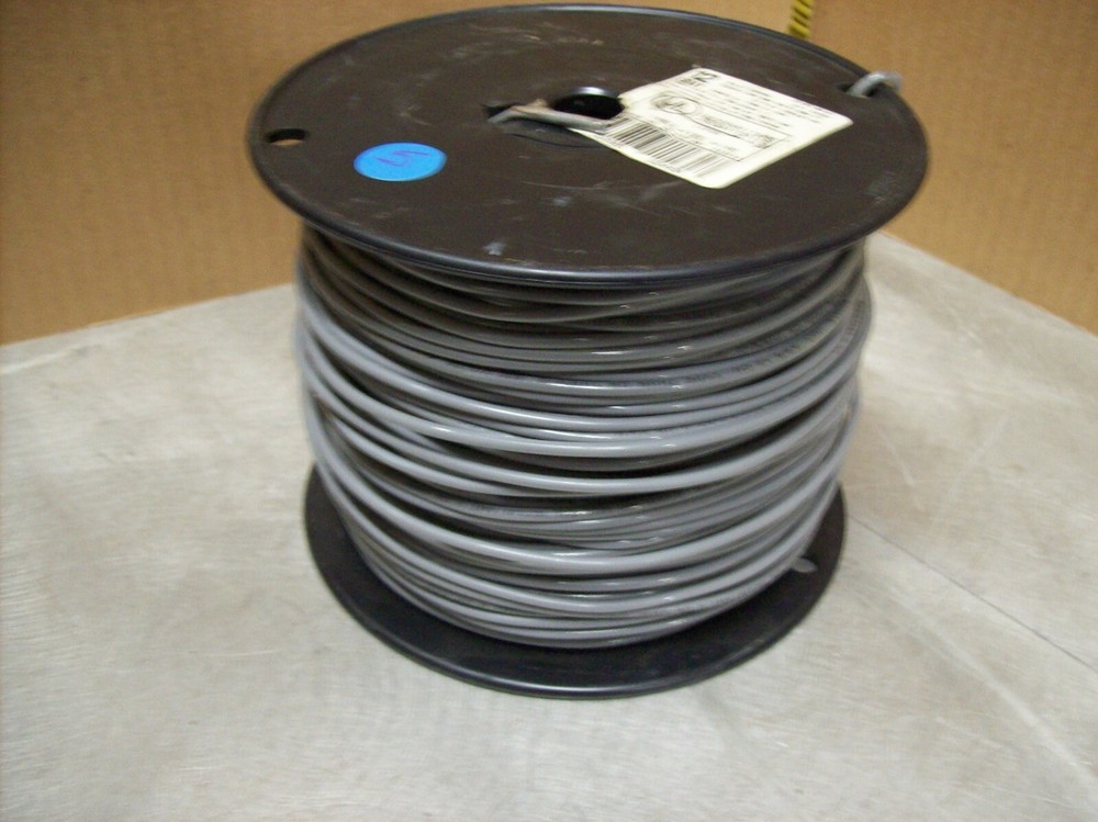 #5) NEW Spool of Electric Wire – 12 Guage Solid 500′ Gray