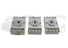 LOT OF 3 NEW DAYTON 5X852E RELAY BASE SOCKET 10A 300VAC 93220C-E