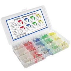 300pcs 3mm 5mm LED Diode Assortment Kit White Red Blue Green Yellow Light