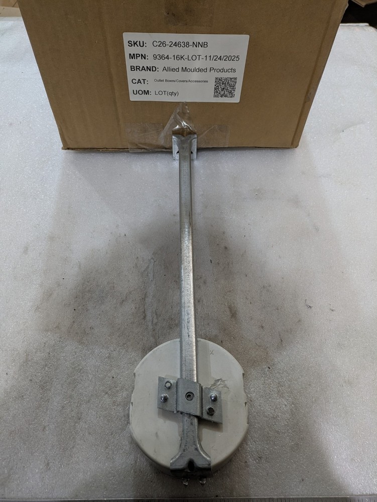 Allied Moulded 9364-16K Electrical Round Box Fiberglass Bar Hanger Light Fixture