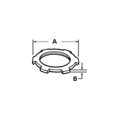 Bridgeport Fittings 109-S, Conduit Locknut, 3-1/2In Ul Conduit Locknut, 25 PC