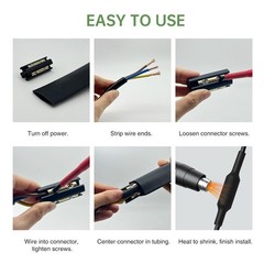 Underground Wire Splice Kit Direct Burial Waterproof UF Cable Connector 14/3-8/3