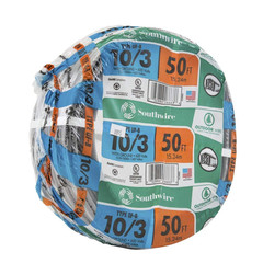 Romex™ Simpull 10/3 W/G Type UF-B Building Wire, 50ft, Gray