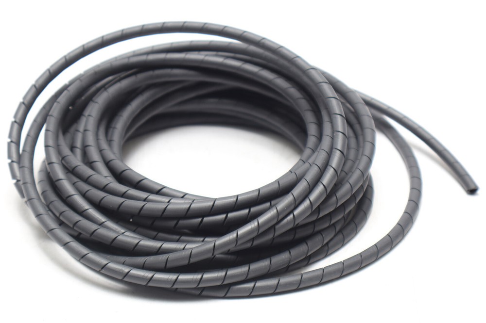 Spiral Wrap Tubing 1/4 Inch, Gray, 500ft