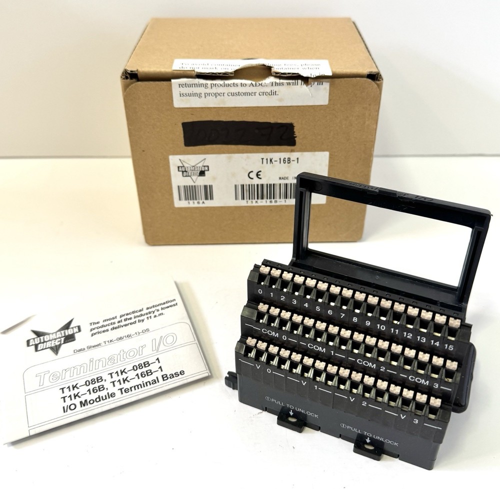 Automation Direct T1K-16B-1 Terminator full-size terminal base, 3 Row, 48 Pin