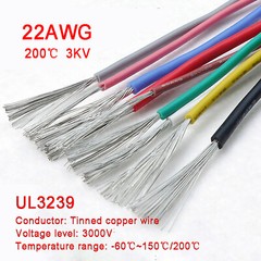 22AWG 0.31mm² Flexible Silicone Wire Cable , HIGH TMPE 200℃, 3KV High Voltage