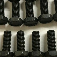 Lot of 25 Black Coated Hex Head Cap Steel Screws 10 x 32 x 1/2″ a 5/16 Hex Head
