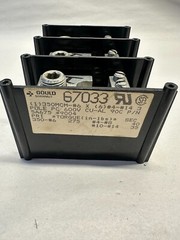 Gould Power Distribution Block 67033, 600VAC/DC, 3-Pole, 310 Amps, 1 In, 6 Out