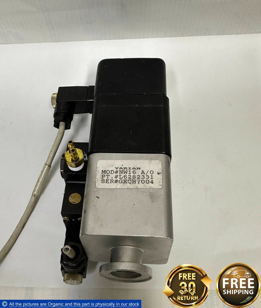 Agilent Varian NW16 A/O Pneumatic Vacuum Valve Block L6282331 PS1-E 24 Actuator