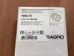 Agro 1000.75 Nickel Plated Brass M75 x 1.5 Cable Gland