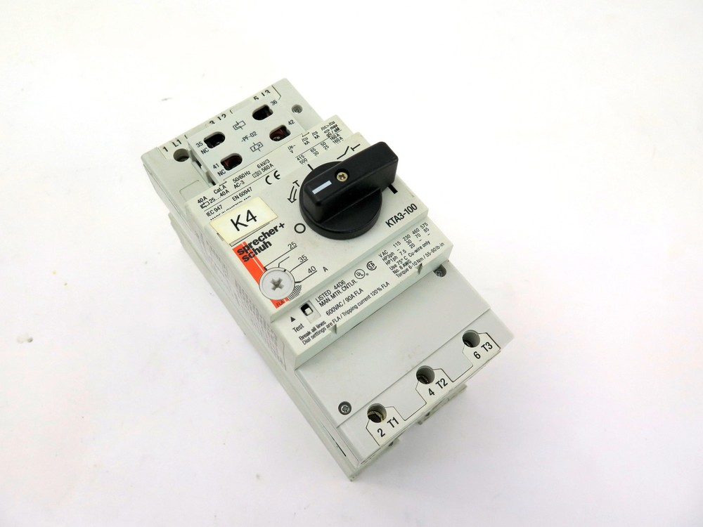 Sprecher+Schuh KTA3-100 Motor Circuit Breaker With KT 3-100-PF-02 Contact