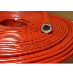 Silicone / Fibreglass Fire Sleeving Protective Heat Shield Sleeve Black/Red