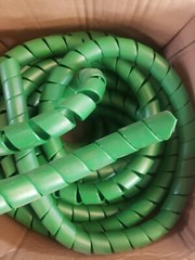 Spiral Cable Wrap  1″ Green  Free Shipping 10′