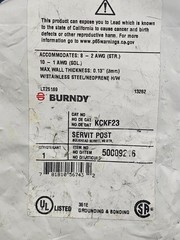 Burndy KCKF23: 7/16″, 8 to 2 Str, 10 to 1 Sol, Copper Ground Connector