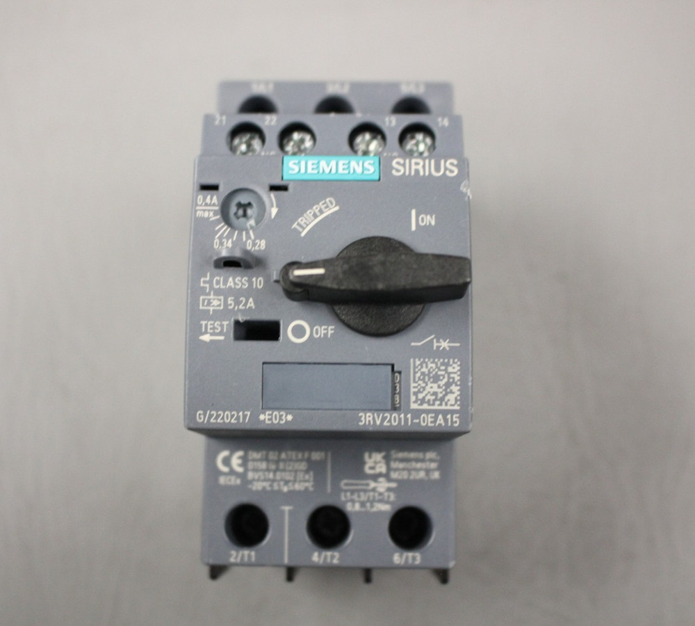 UNUSED SIEMENS SIRIUS 3RV2011-0EA15 MOTOR STARTER CIRCUIT BREAKER